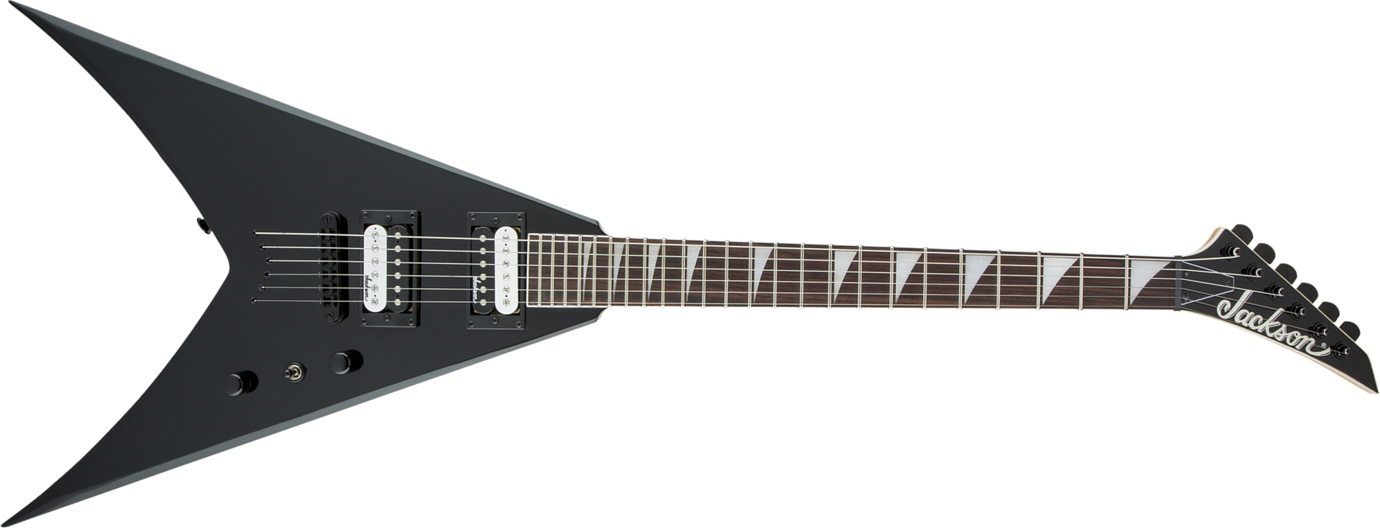Jackson King V Js32t 2h Ht Ama - Gloss Black - Guitarra electrica metalica - Main picture