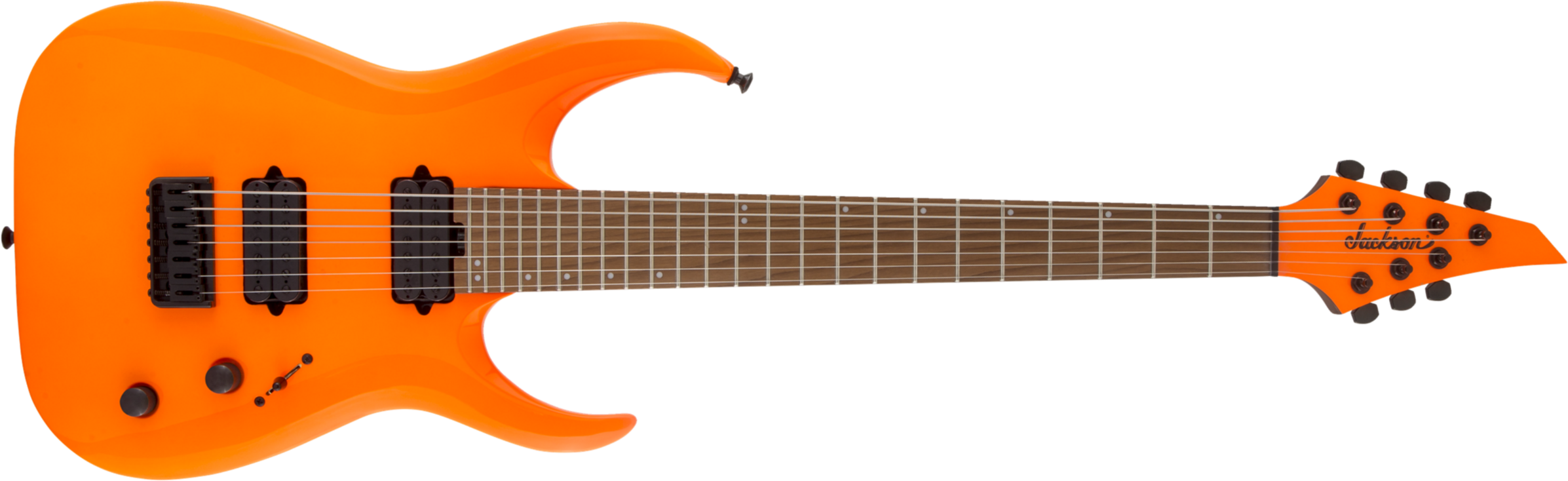 Jackson Misha Mansoor Juggernaut Ht7 Pro Signature 2h Ht Mn - Neon Orange - Guitarra eléctrica de 7 cuerdas - Main picture