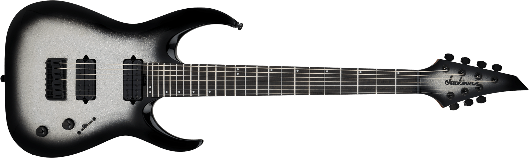 Jackson Misha Mansoor Juggernaut Ht7 Pro Signature 7c Baryton 2h Ht Eb - Silverburst Sparkle - Guitarra eléctrica barítono - Main picture