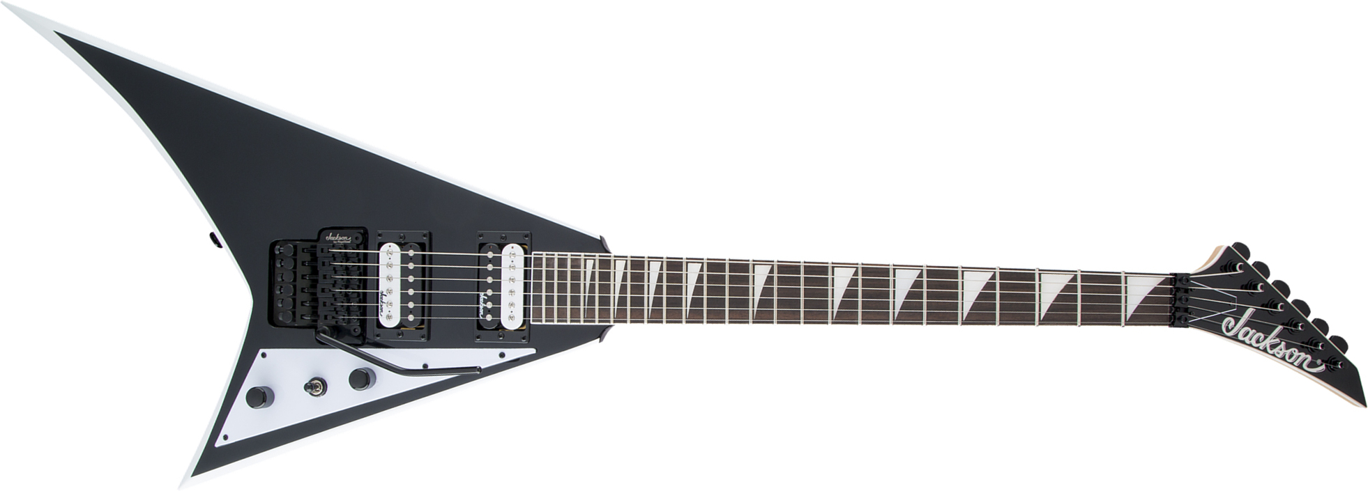 Jackson Randy Rhoads Js32 2h Fr Ama - Black With White Bevels - Guitarra electrica metalica - Main picture