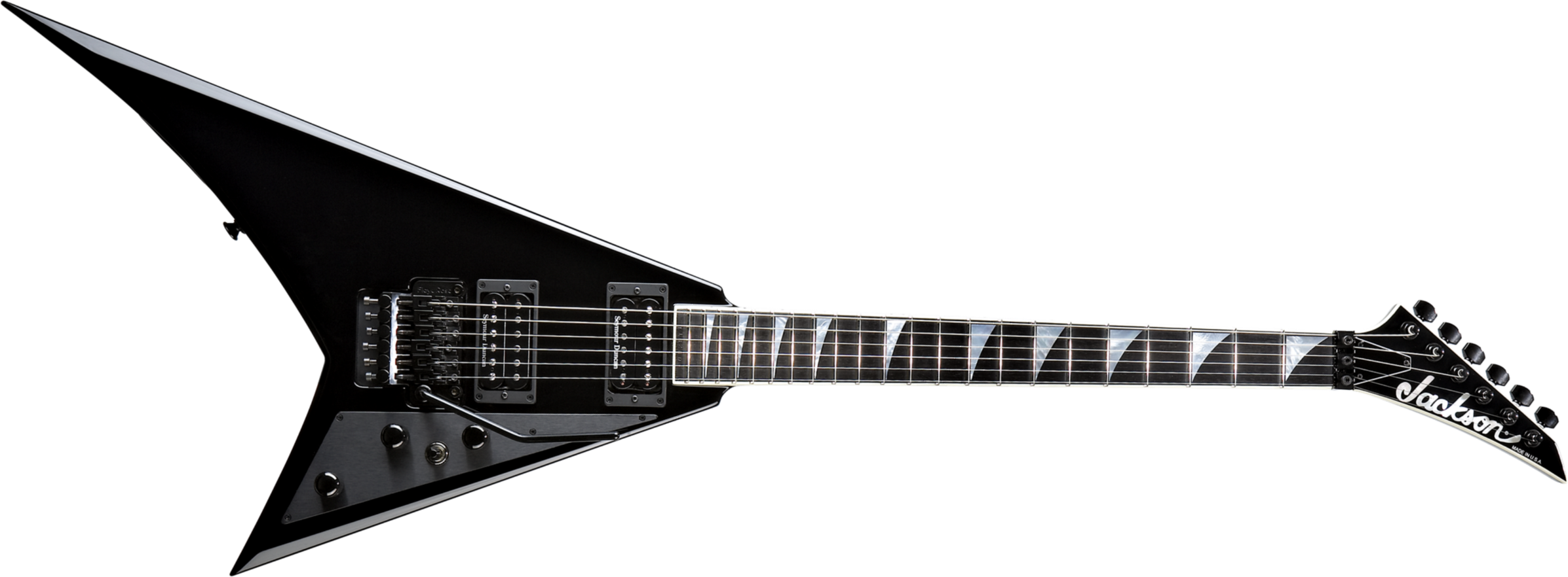 Jackson Randy Rhoads Rr1 Usa Select Seymour Duncan Floyd Rose - Gloss Black - Guitarra electrica metalica - Main picture