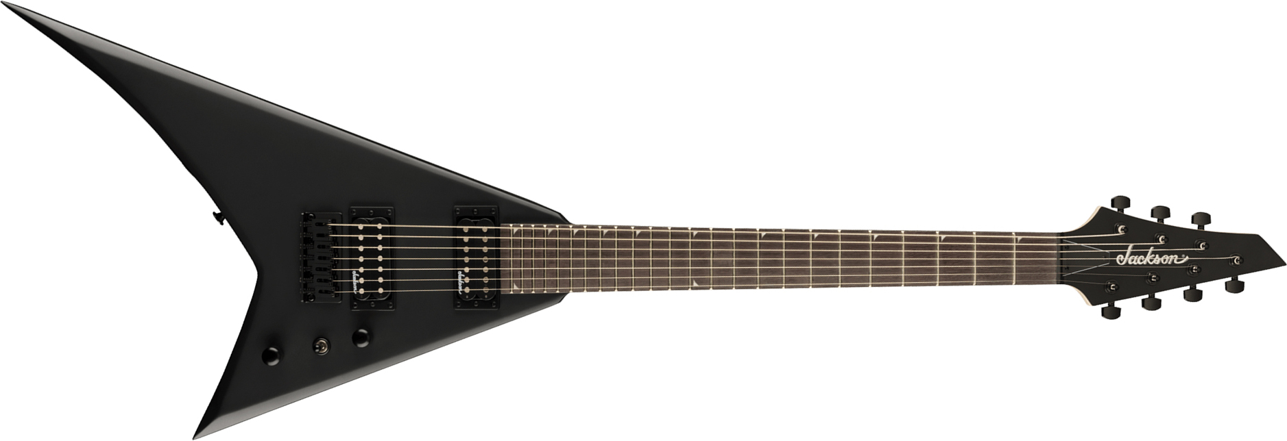 Jackson Rhoads Js22-7 Rr 7c Baryton 2h Fr Ama - Satin Black - Guitarra eléctrica barítono - Main picture