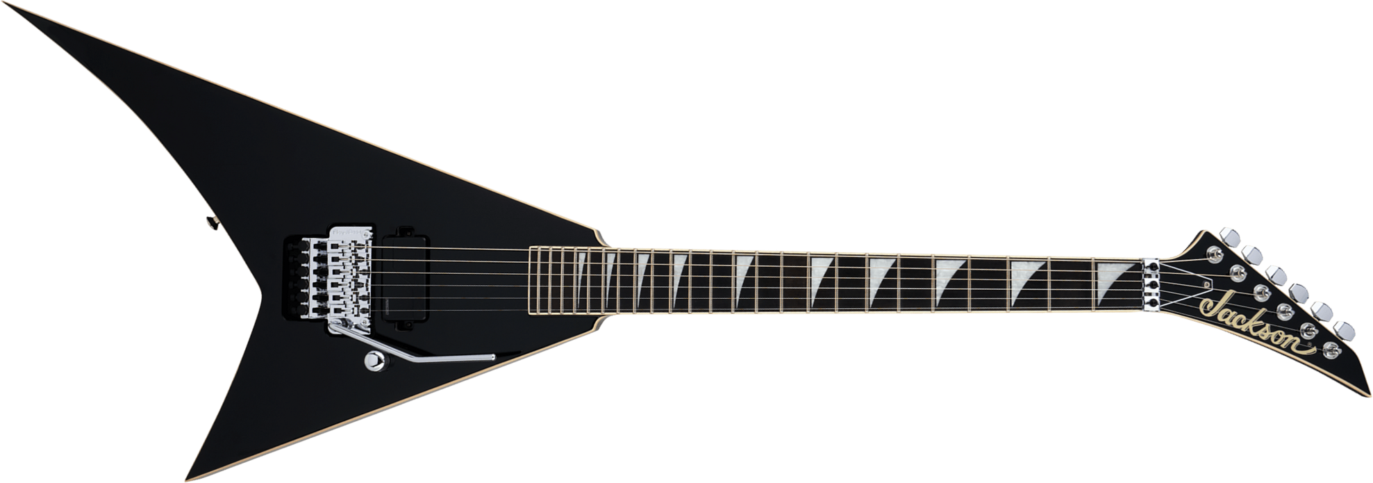 Jackson Rhoads Rr1a Pro Plus Pure Metal 1h Fishman Fluence Modern Fr Eb - Gloss Black - Guitarra electrica metalica - Main picture