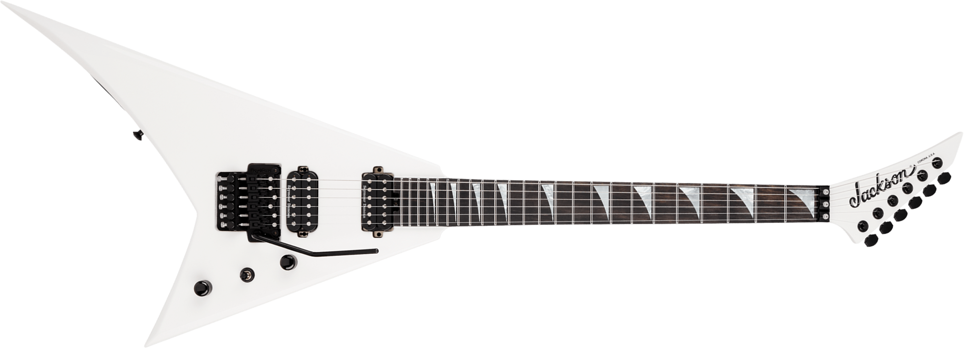 Jackson Rhoads Rr24 American 2h Seymour Duncan Fr Eb - Snow White - Guitarra electrica metalica - Main picture