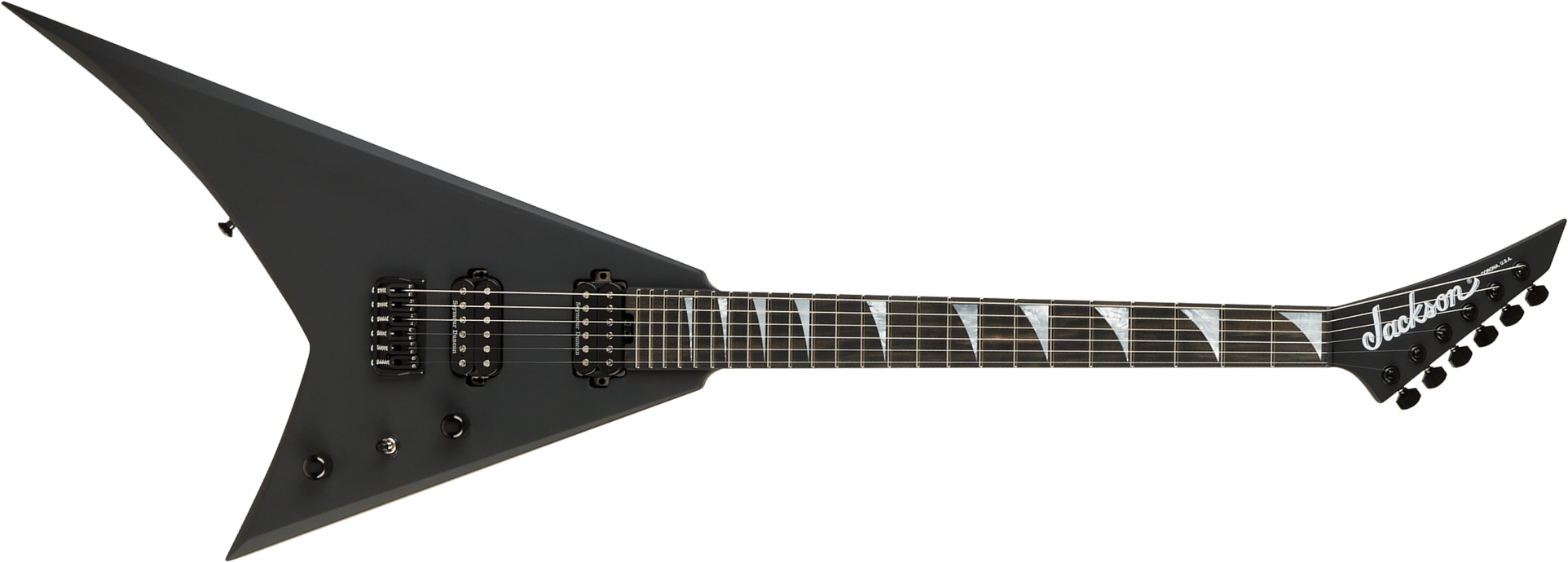 Jackson Rhoads Rr24 Rr24 Ht American 2h Seymour Duncan Ht Eb - Satin Black - Guitarra electrica metalica - Main picture