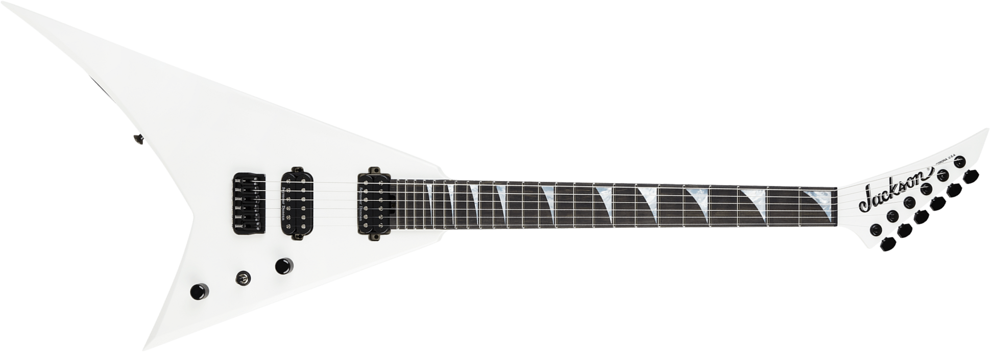Jackson Rhoads Rr24 Rr24 Ht American 2h Seymour Duncan Ht Eb - Snow White - Guitarra electrica metalica - Main picture