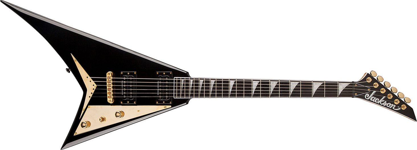 Jackson Rhoads Rrt-5 Pro 2h Seymour Duncan Ht Eb - Black - Guitarra electrica metalica - Main picture