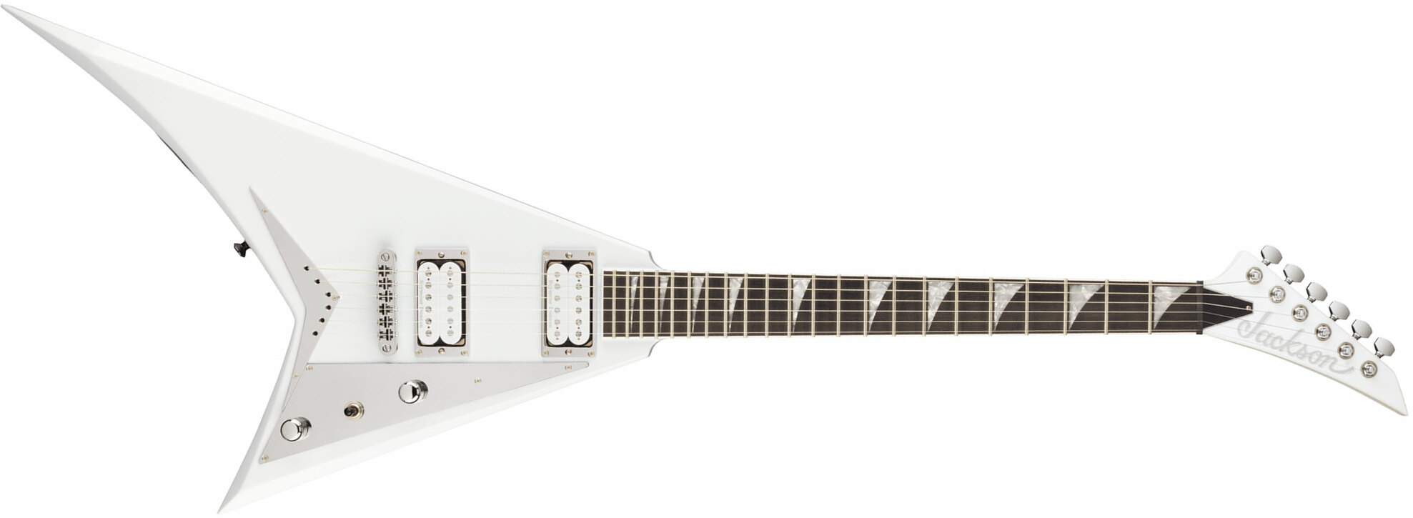 Jackson Rhoads Rrt Mj Jap 2h Seymour Duncan Ht Eb - Snow White - Guitarra electrica metalica - Main picture