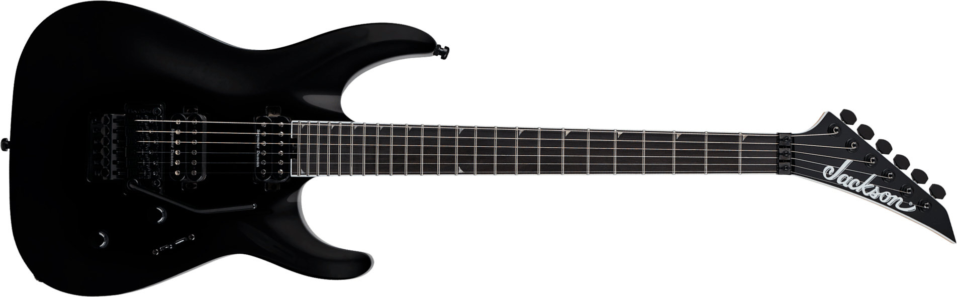 Jackson Sla2 Ht Pro Plus 2h Seymour Duncan Fr Eb - Gloss Black - Guitarra electrica metalica - Main picture