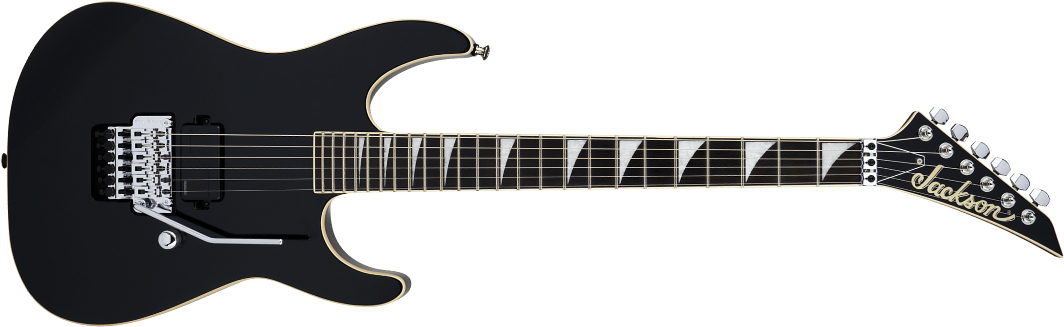 Jackson Soloist Sl1a Pro Plus Pure Metal 1h Fishman Fluence Modern Fr Eb - Gloss Black - Guitarra electrica metalica - Main picture