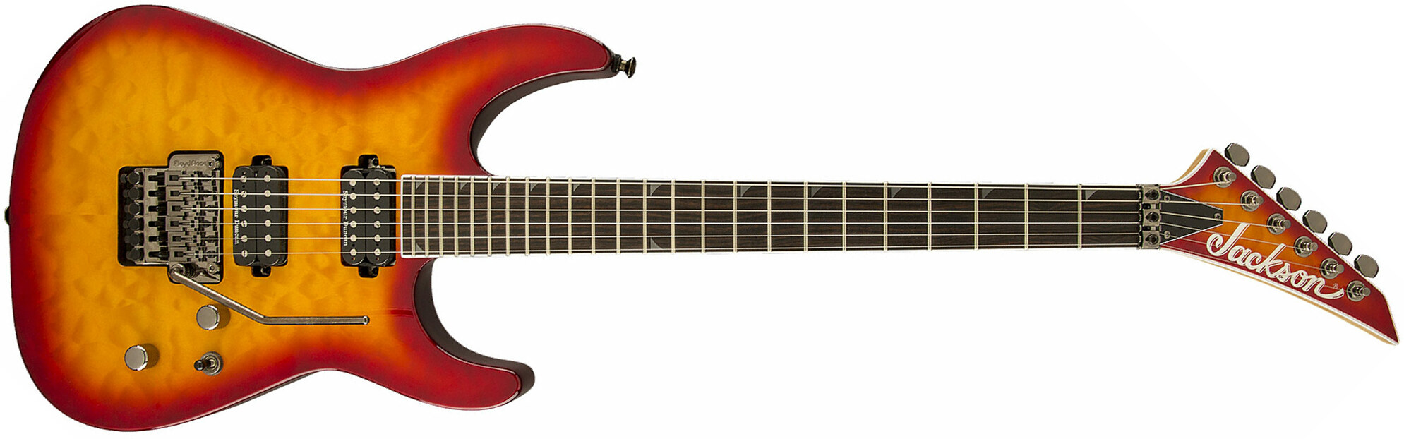 Jackson Soloist Sl2q Mah Pro Hh Seymour Duncan Fr Eb - Burnt Cherry Sunburst - Guitarra eléctrica con forma de str. - Main picture