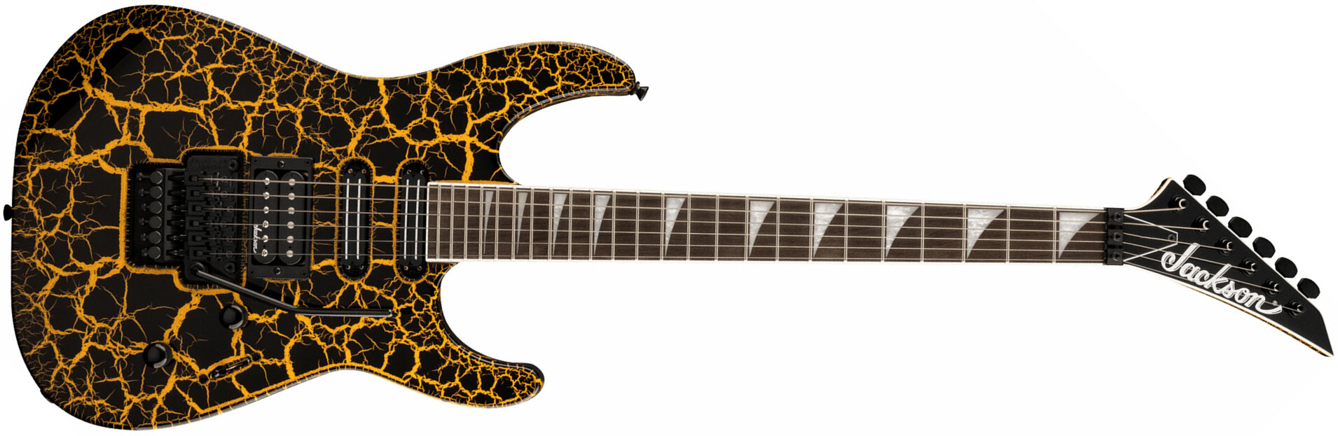 Jackson Soloist Sl3x Dx Hstst Fr Lau - Yellow Crackle - Guitarra eléctrica con forma de str. - Main picture