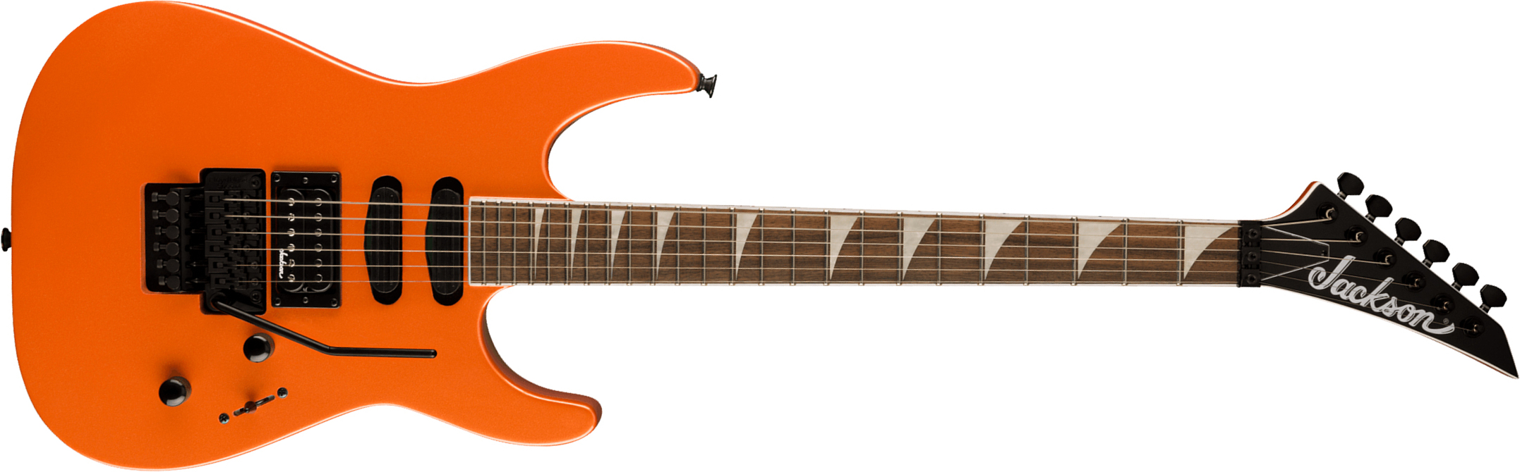 Jackson Soloist Sl3x Dx Hstst Fr Lau - Lambo Orange - Guitarra eléctrica con forma de str. - Main picture