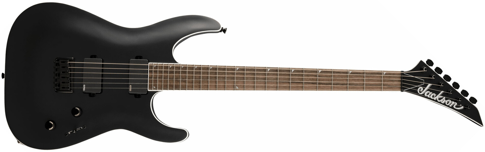 Jackson Soloist Sla6 Dx Baritone 2h Emg Ht Lau - Satin Black - Guitarra eléctrica barítono - Main picture