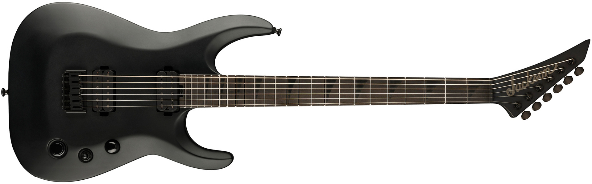 Jackson Soloist Slat Ht6 Baritone Pro Plus Xt 2h Seymour Duncan Eb - Satin Black - Guitarra eléctrica barítono - Main picture