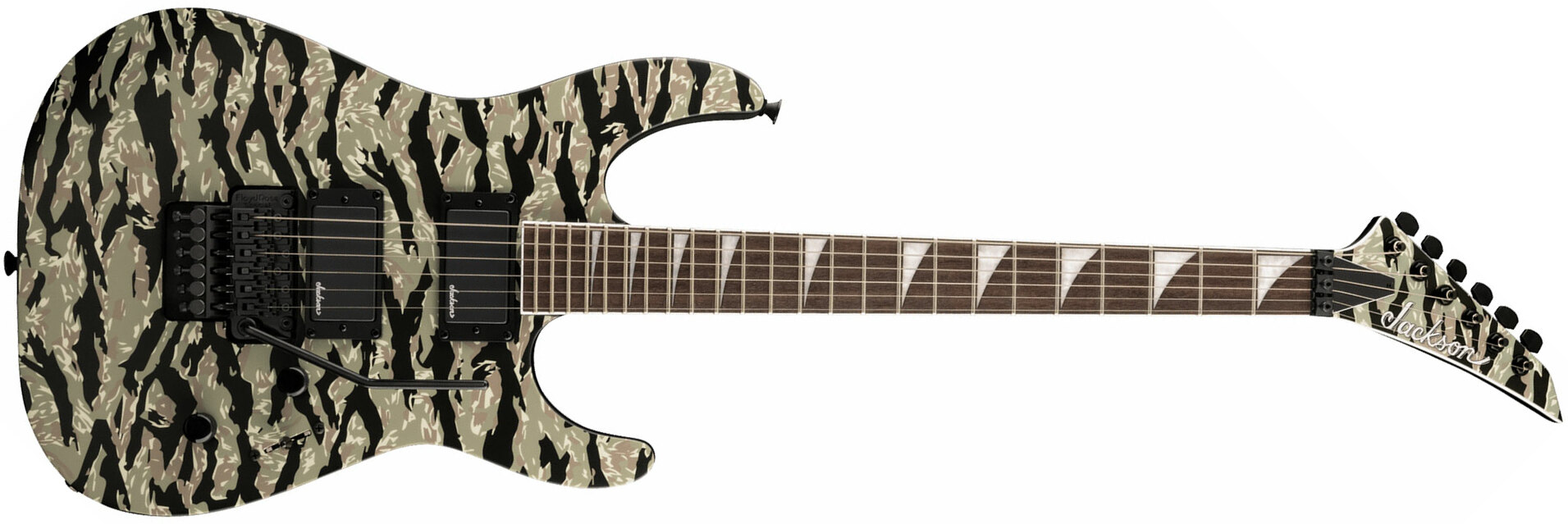 Jackson Soloist Slx Dx 2h Fr Lau - Tiger Jungle Camo - Guitarra eléctrica con forma de str. - Main picture