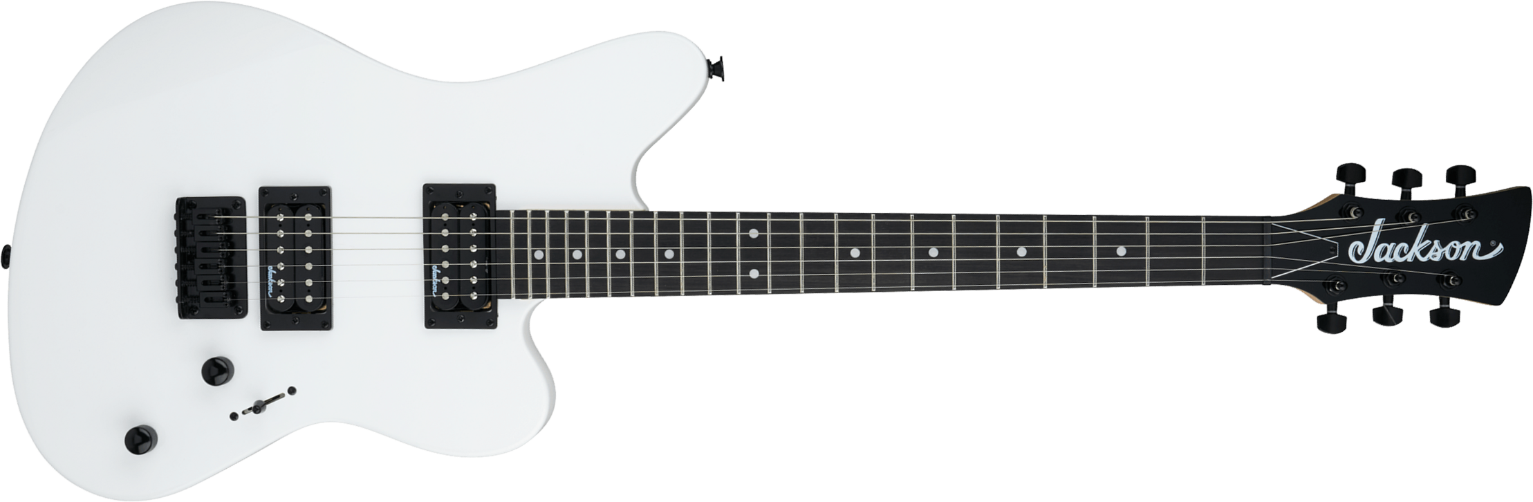 Jackson Surfcaster Js22 Ht 2h Ama - Snow White - Guitarra electrica retro rock - Main picture