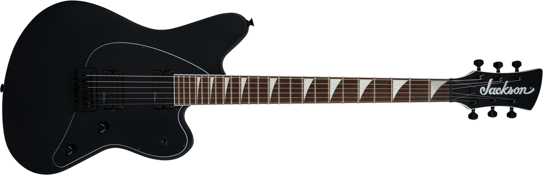 Jackson Surfcaster Sc Ht6 Ht 2h Lau - Satin Black - Guitarra electrica retro rock - Main picture