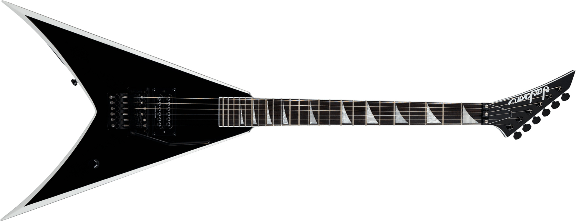 Jackson Wes Borland King V Kv Pro Signature Pro 1h Seymour Duncan Fr Eb - Black W/ White Bevels - Guitarra eléctrica de autor - Main picture