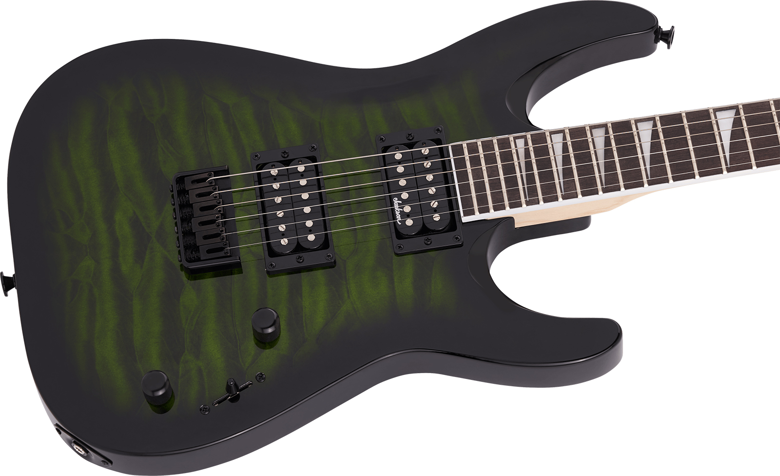 Jackson Dinky Arch Top Js32q Dka  Ht 2h Ama - Trans Green Burst - Guitarra electrica metalica - Variation 2