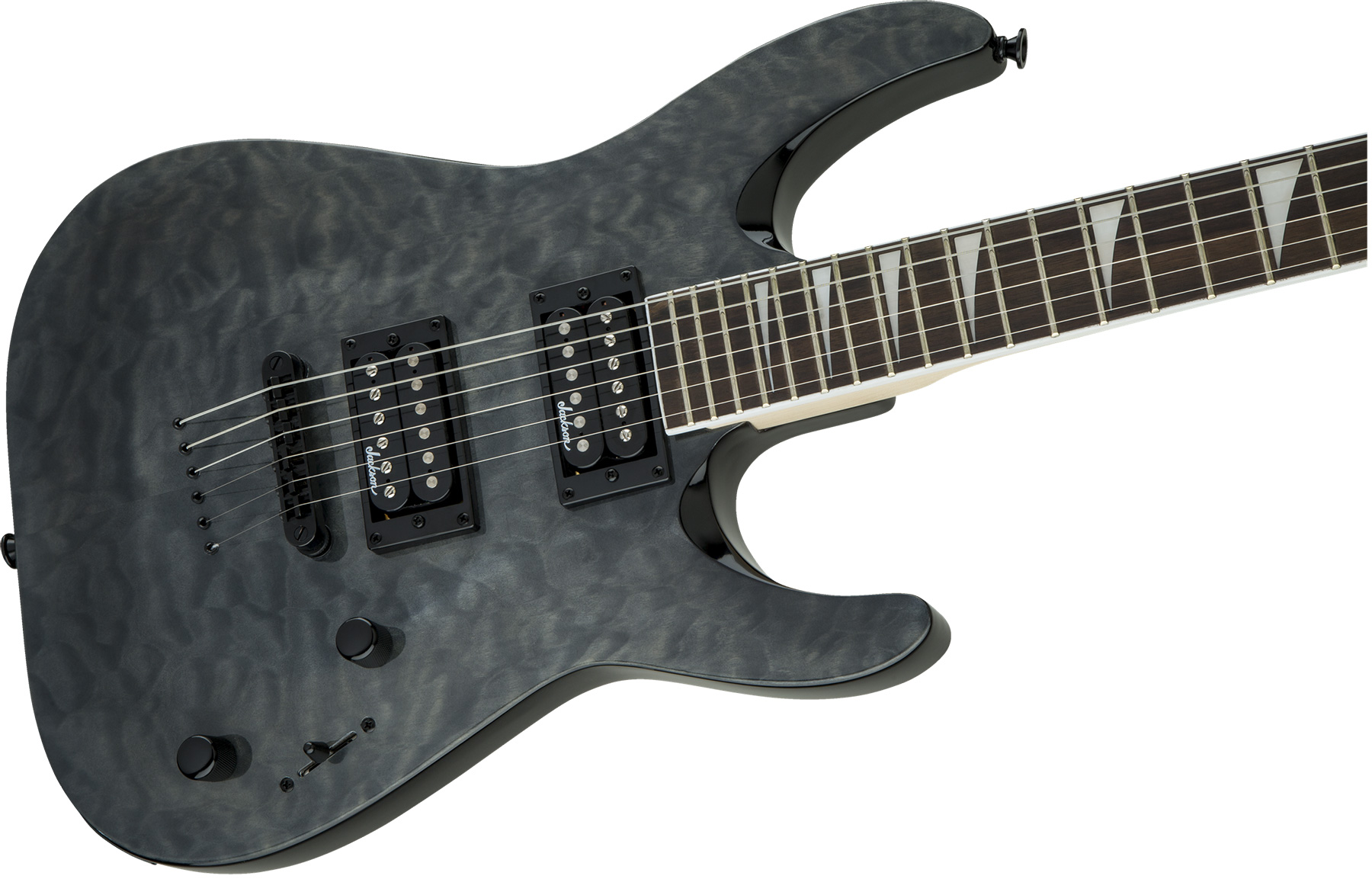 Jackson Dinky Arch Top Js32tq Dka  Hh Ht Ama - Transparent Black - Guitarra electrica metalica - Variation 2