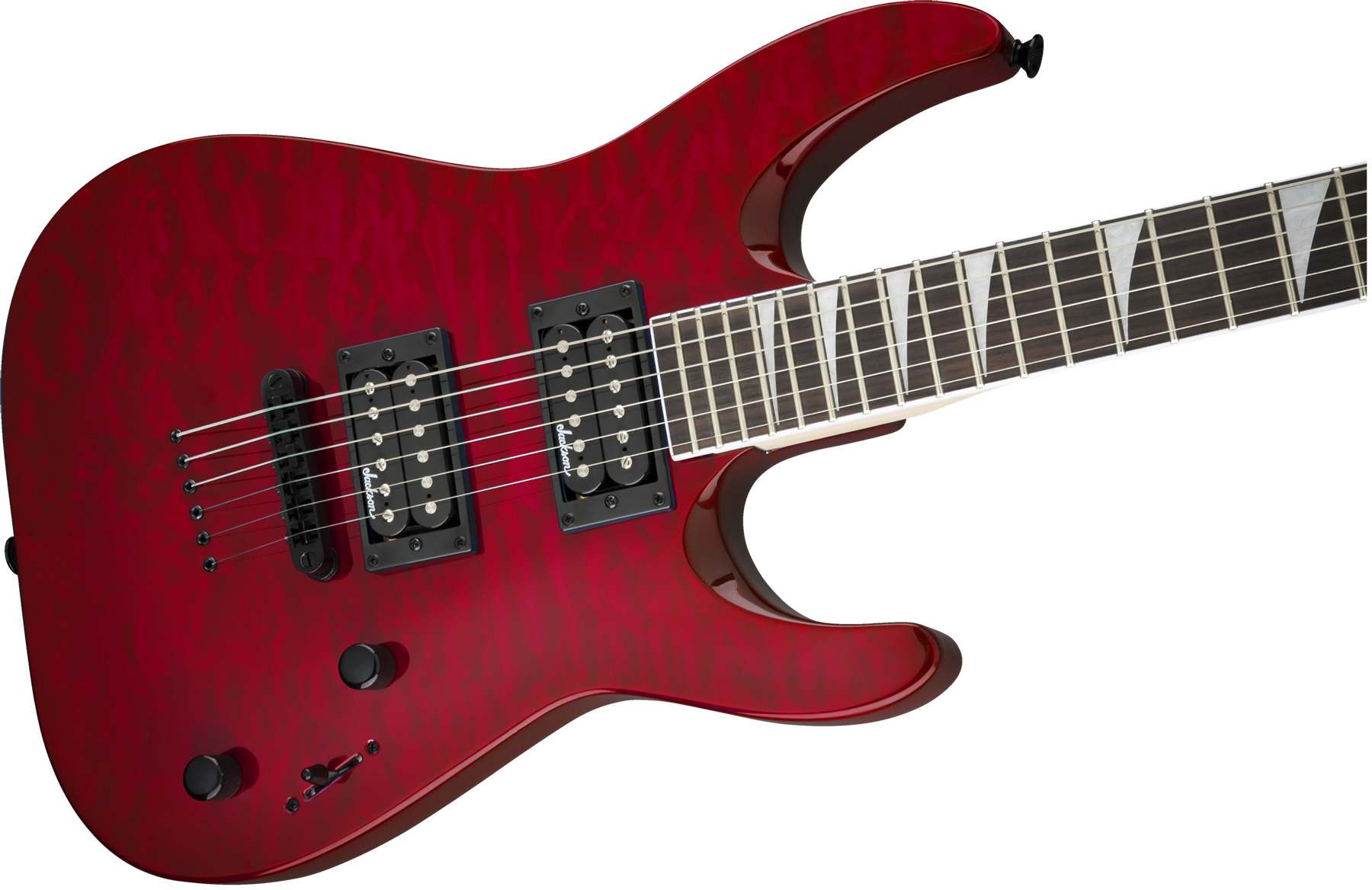 Jackson Dinky Arch Top Js32tq Dka  Hh Ht Ama - Transparent Red - Guitarra electrica metalica - Variation 2