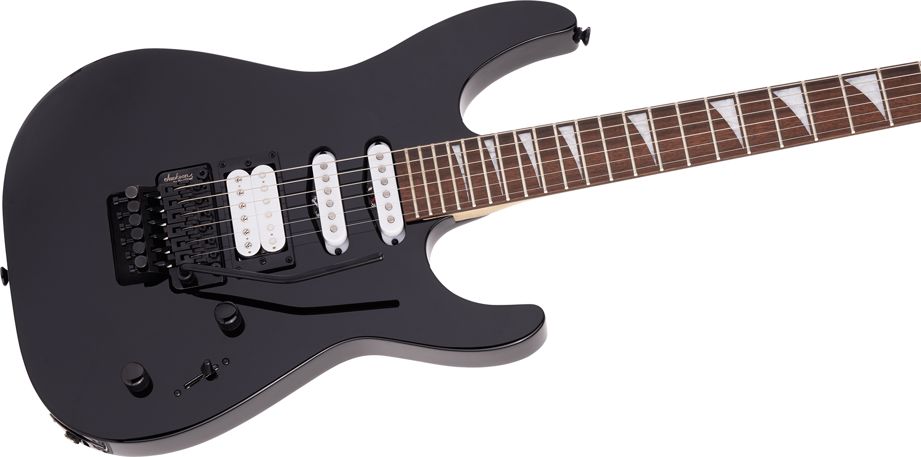 Jackson Dinky Dk3xr Hss Fr Lau - Gloss Black - Guitarra eléctrica con forma de str. - Variation 2