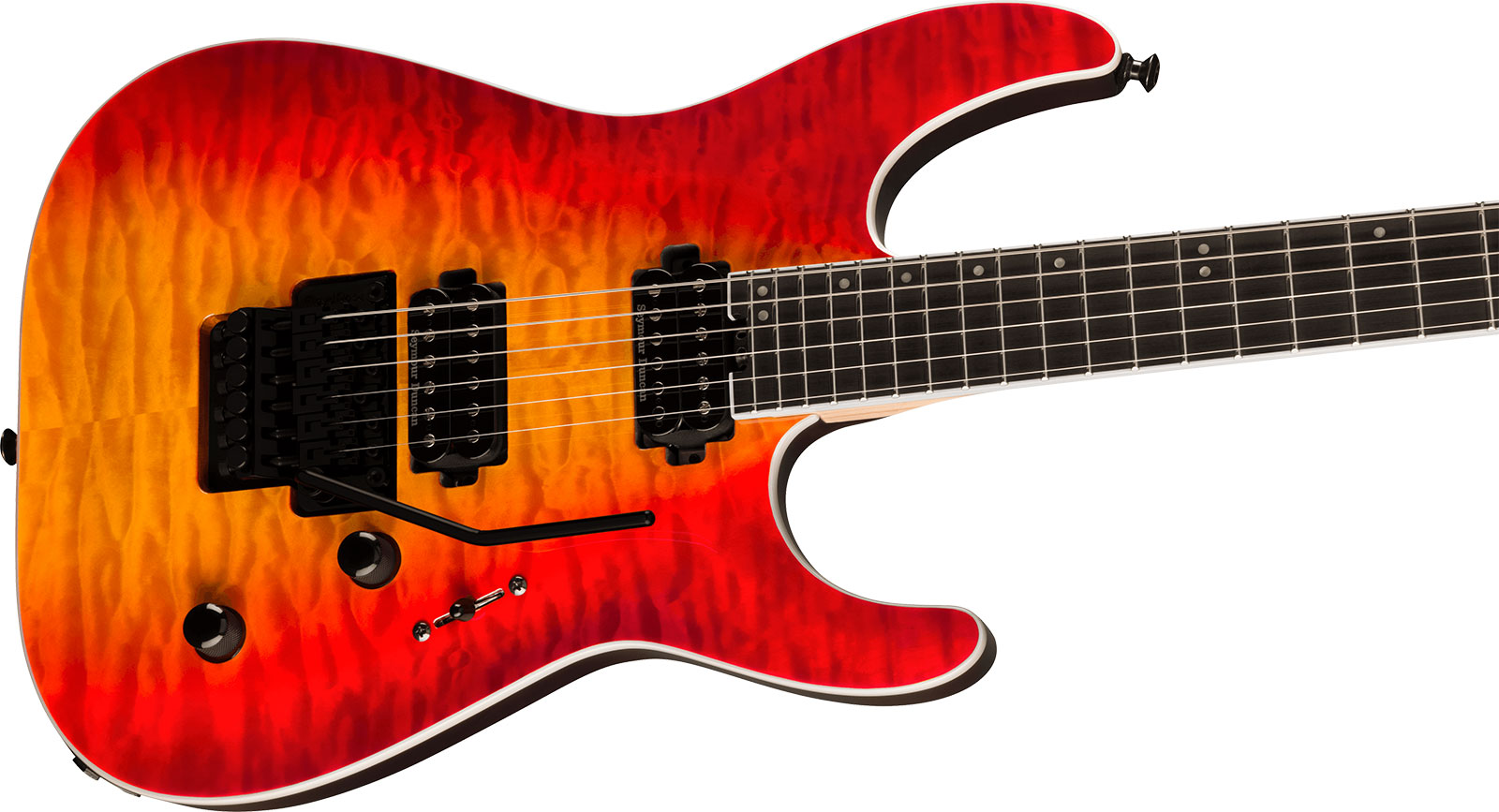 Jackson Dinky Dkaq Pro Plus 2h Seymour Duncan Fr Eb - Firestorm - Guitarra eléctrica con forma de str. - Variation 2