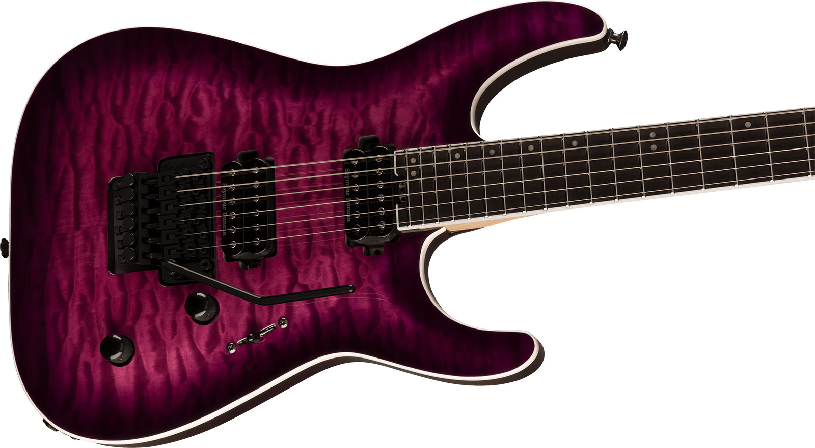 Jackson Dinky Dkaq Pro Plus 2h Seymour Duncan Fr Eb - Transparent Purple Burst - Guitarra eléctrica con forma de str. - Variation 2