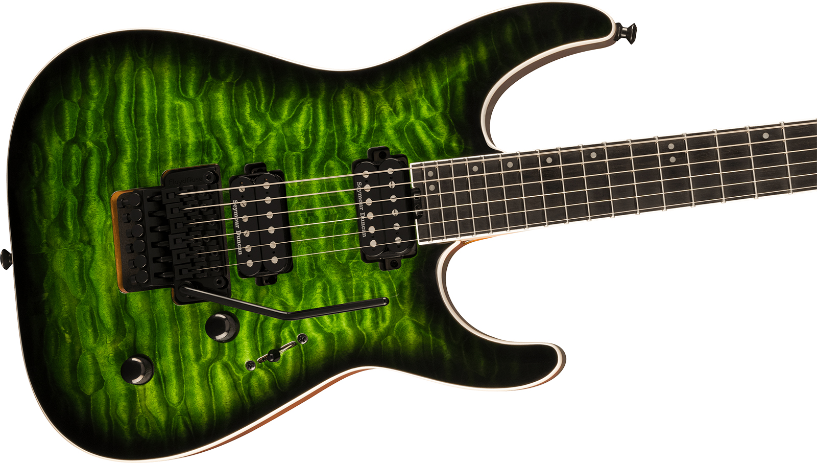 Jackson Dinky Dkaq Pro Plus 2h Seymour Duncan Fr Eb - Emerald Green - Guitarra electrica metalica - Variation 2