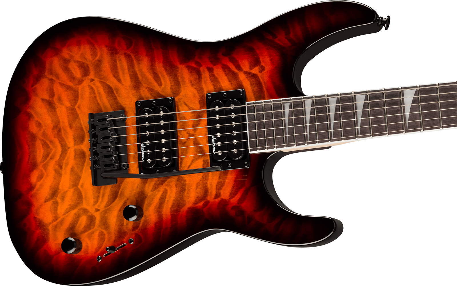 Jackson Dinky Js20 Dkq 2pt 2h Trem Ama - Transparent Tobacco Burst - Guitarra eléctrica con forma de str. - Variation 2