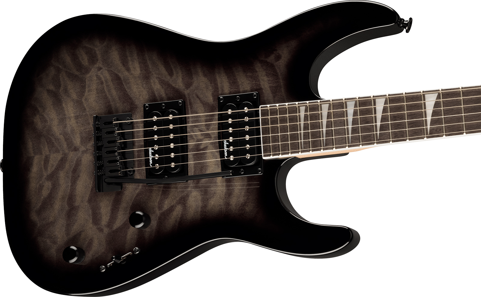 Jackson Dinky Js20 Dkq 2pt 2h Trem Ama - Transparent Black Burst - Guitarra eléctrica con forma de str. - Variation 7