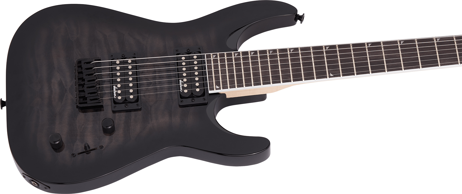 Jackson Dinky Js22q-7 Dka Ht Arch Top 2h Ht Ama - Transparent Black Burst - Guitarra eléctrica de 7 cuerdas - Variation 2