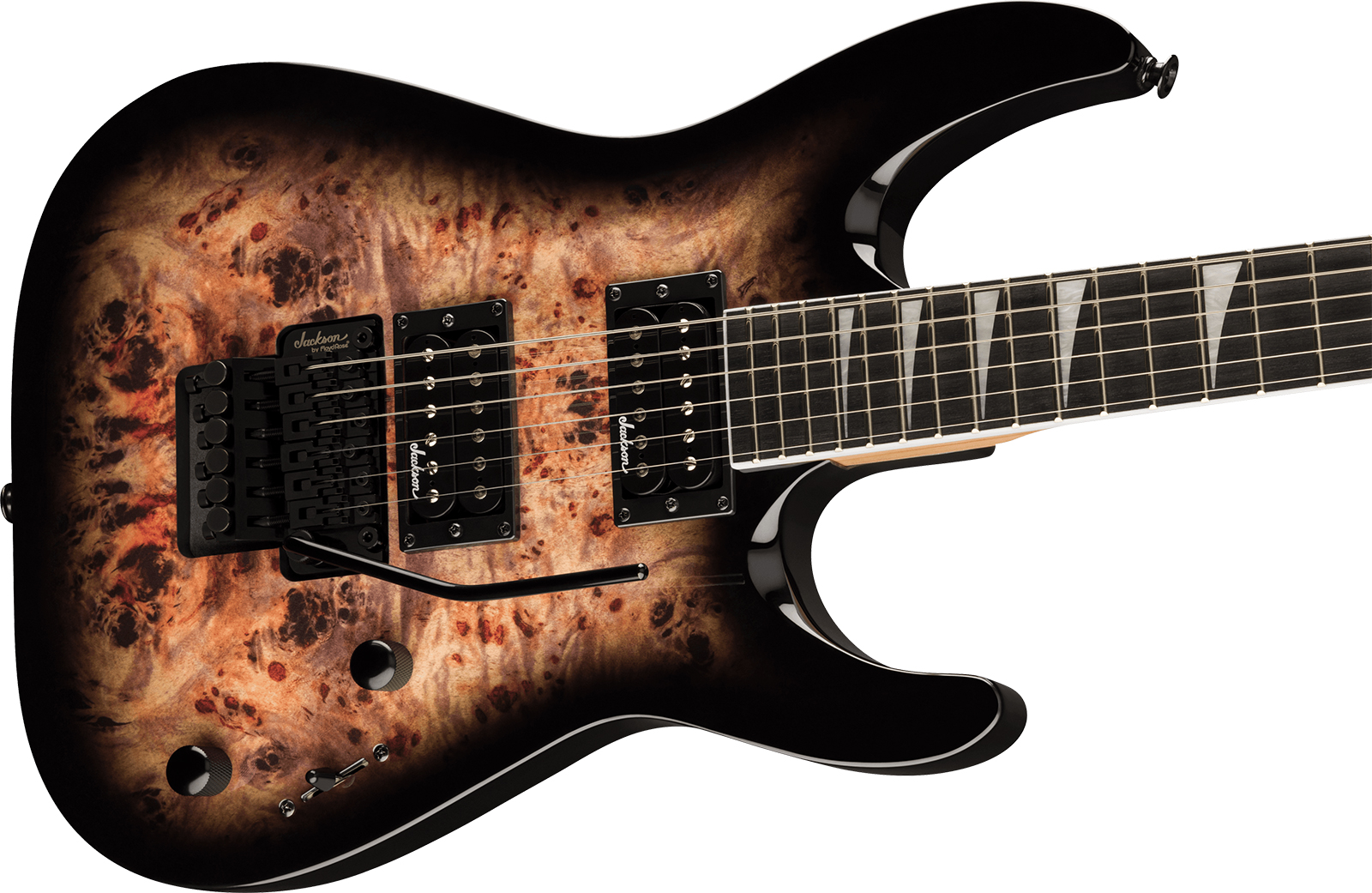 Jackson Dinky Js32 Dkap 2h Fr Ama - Transparent Black Burst - Guitarra eléctrica con forma de str. - Variation 2