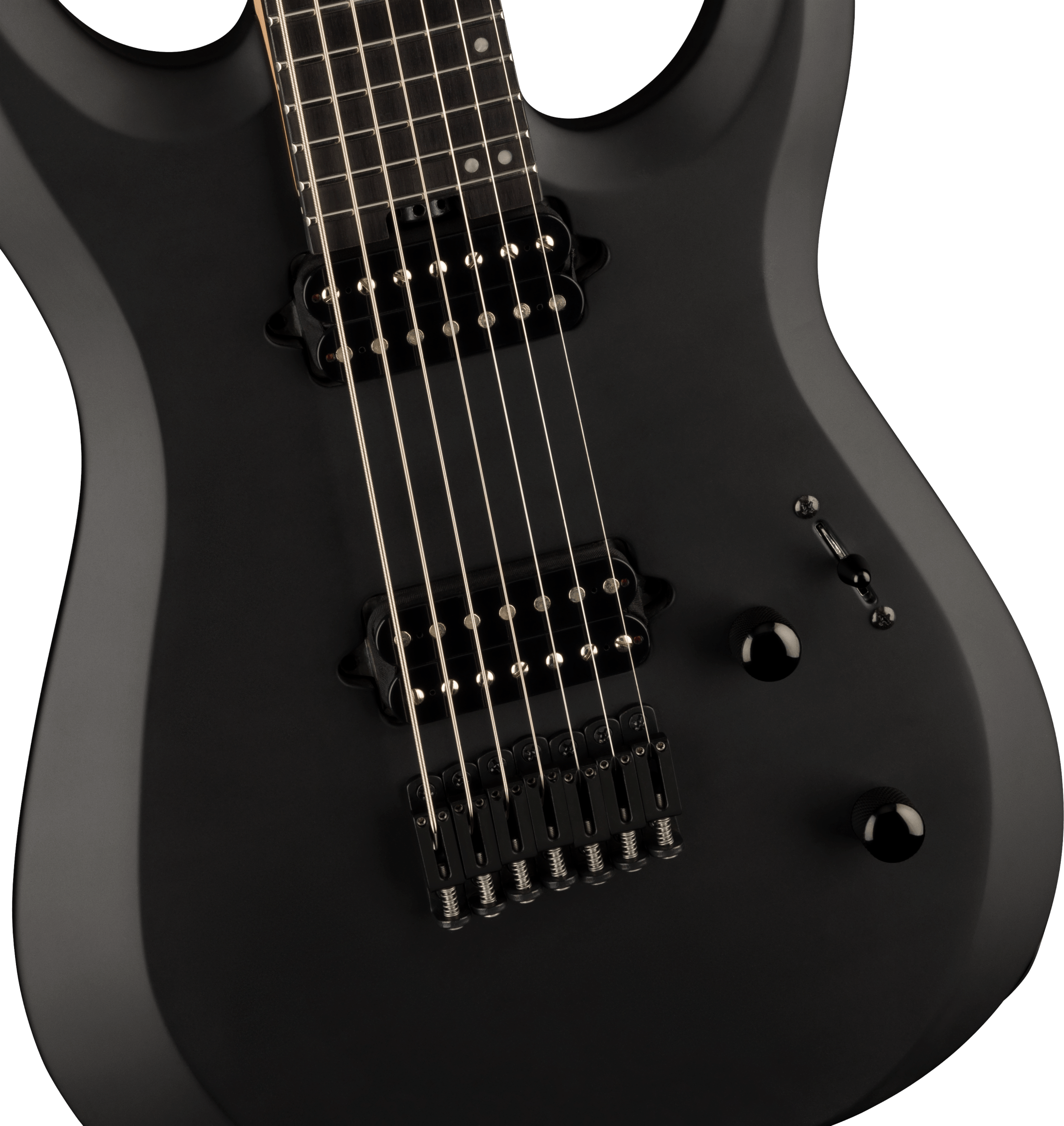 Jackson Dinky Mdk Ht7 Pro Plus 2h Bare Knuckle Eb - Satin Black - Guitarra eléctrica de 7 cuerdas - Variation 2