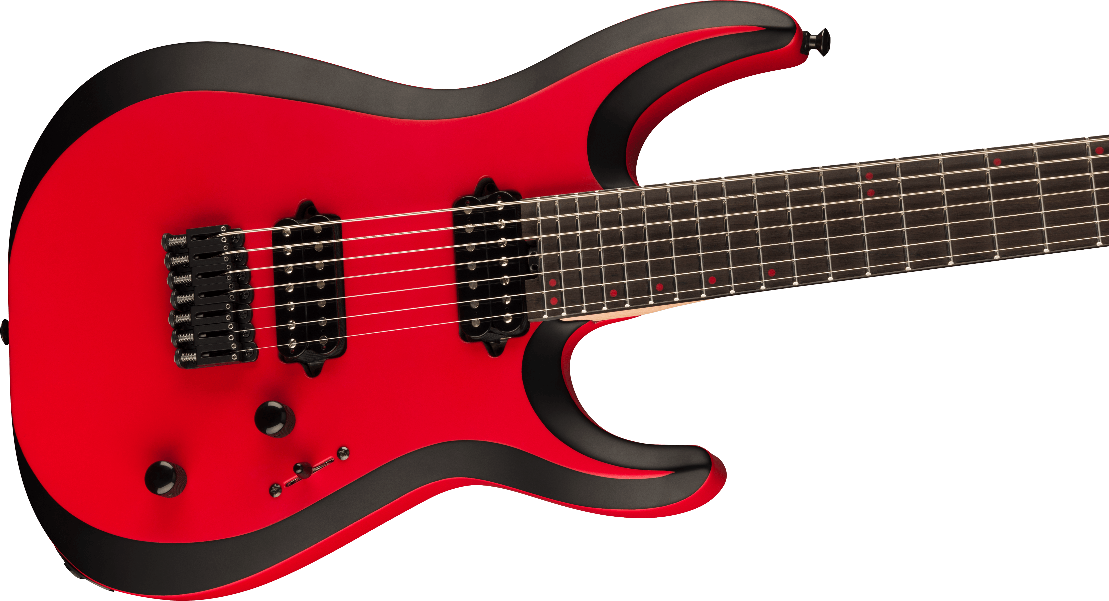 Jackson Dinky Mdk Ht7 Pro Plus 2h Bare Knuckle Eb - Satin Red W/black Bevels - Guitarra eléctrica de 7 cuerdas - Variation 3