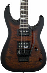 Guitarra eléctrica de doble corte Jackson Dinky Arch Top JS32Q DKA - Dark sunburst