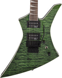 Guitarra electrica metalica Jackson Kelly KEXQ - Transparent green