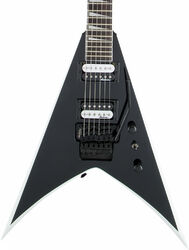 Guitarra electrica metalica Jackson King V JS32 - Black white bevels