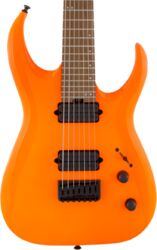 Guitarra eléctrica de 7 cuerdas Jackson Misha Mansoor Pro Juggernaut HT7 - Neon orange