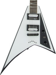 Guitarra electrica metalica Jackson Rhoads JS32T - White with black bevels