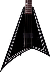 Bajo eléctrico de cuerpo sólido Jackson X Series RRB IV Rhoads Bass - Black with White Pinstripe