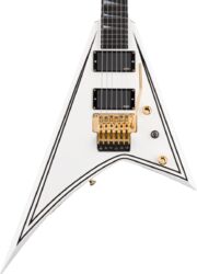 Guitarra electrica metalica Jackson RR24MG MJ Series Randy Rhoads - white with black pinstripes