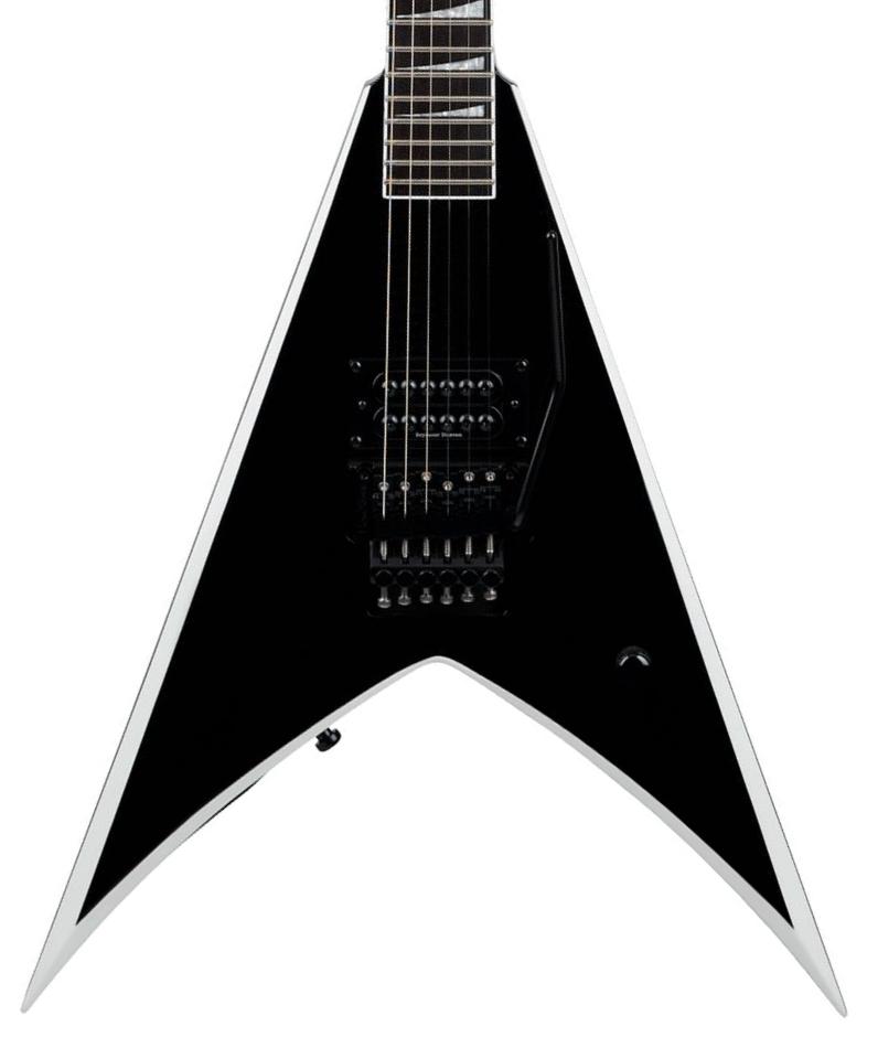 Guitarra eléctrica de autor Jackson Wes Borland Pro King V KV - Black w/ white bevels