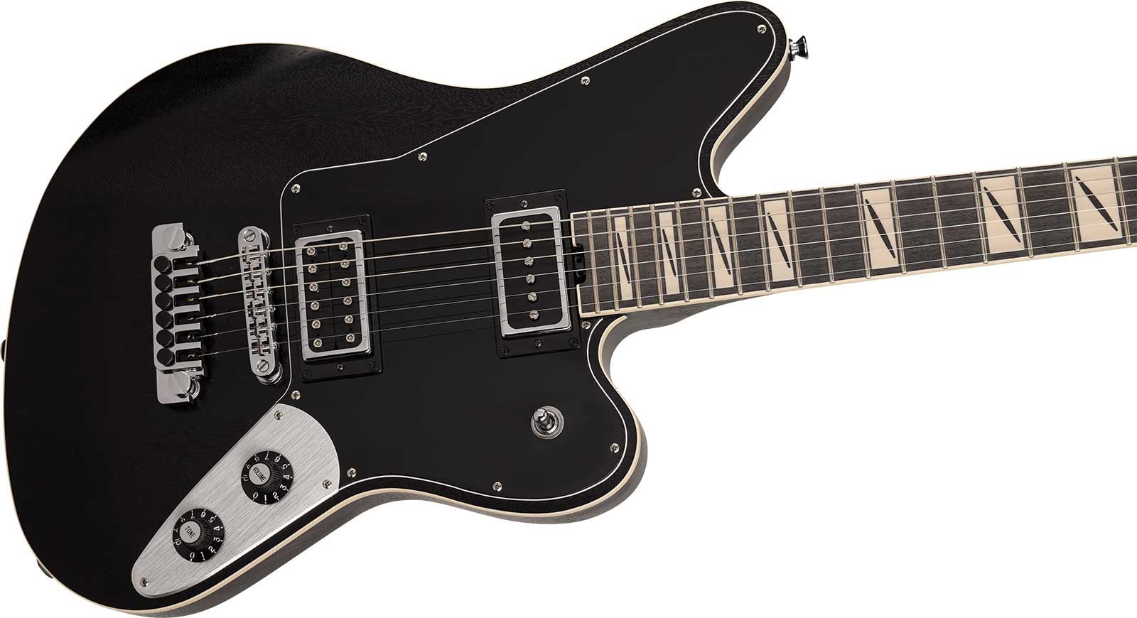 Jackson Lee Malia Lm87 Pro Signature 2h Ht Ama - Open-pore Black Semi-gloss - Guitarra electrica retro rock - Variation 2