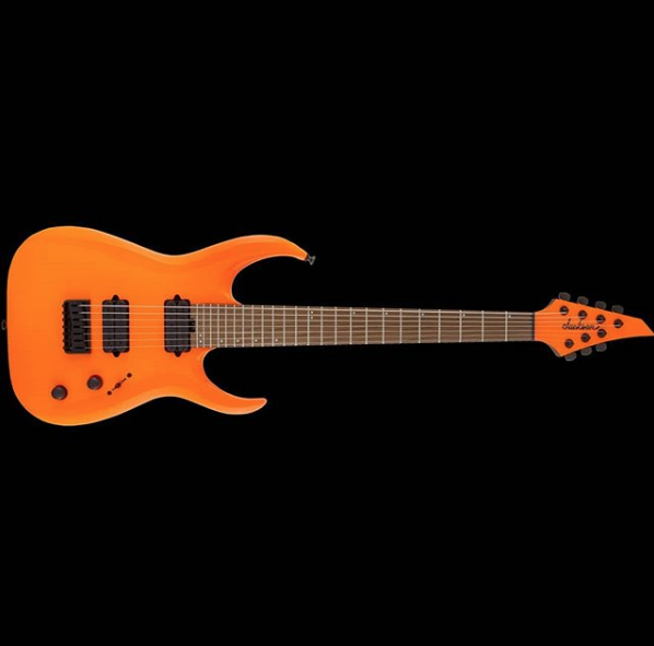 Jackson Misha Mansoor Juggernaut Ht7 Pro Signature 2h Ht Mn - Neon Orange - Guitarra eléctrica de 7 cuerdas - Variation 6