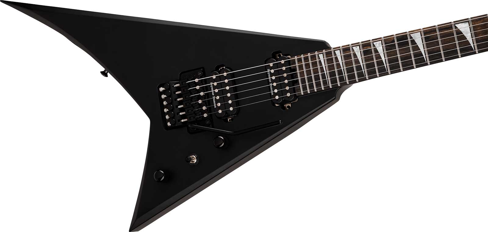 Jackson Rhoads Rr24 American 2h Seymour Duncan Fr Eb - Satin Black - Guitarra electrica metalica - Variation 2