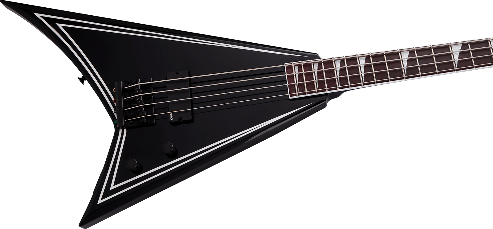 Jackson Rhoads Rrb Iv X-series Bass Active Emg Ama - Black With White Pinstripe - Bajo eléctrico de cuerpo sólido - Variation 2