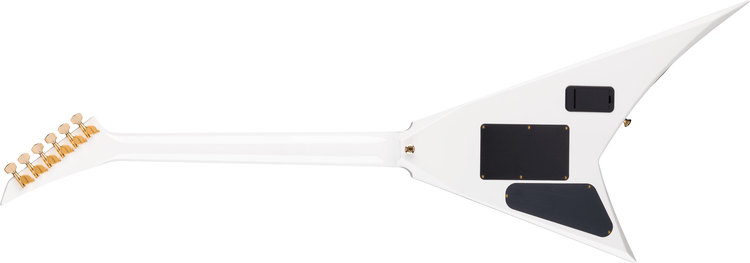 Jackson Rr24mg Mj Series Jap Fr Hh Eb - White With Black Pinstripes - Guitarra electrica metalica - Variation 1