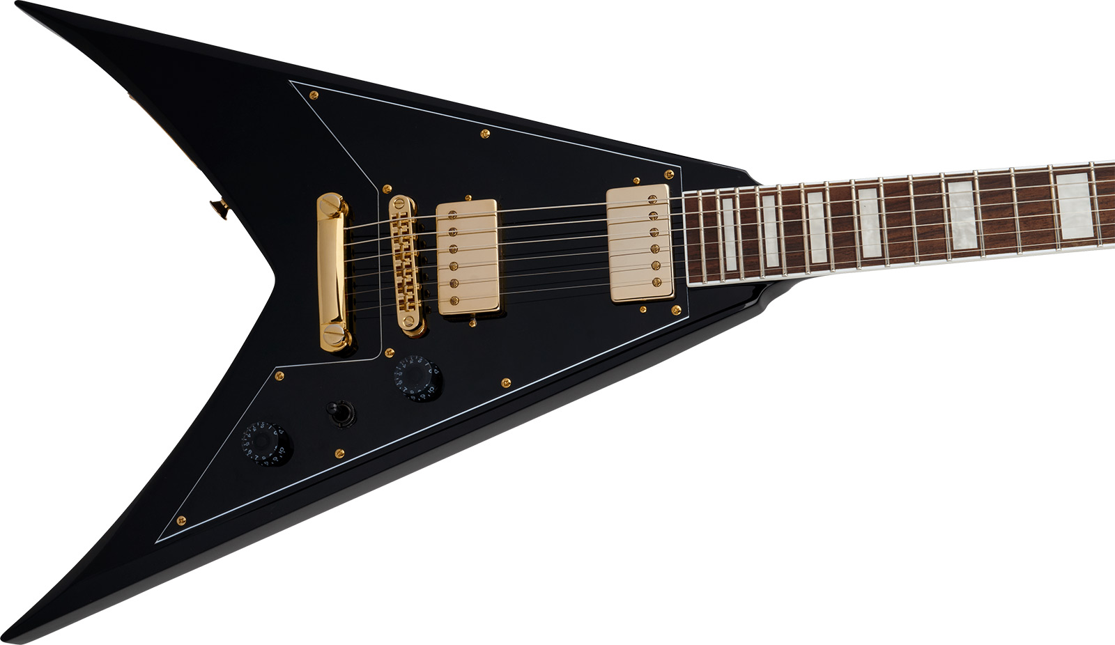 Jackson Scott Ian King V Kvxt X-series Signature 2h Ht Lau - Gloss Black - Guitarra eléctrica de autor - Variation 2